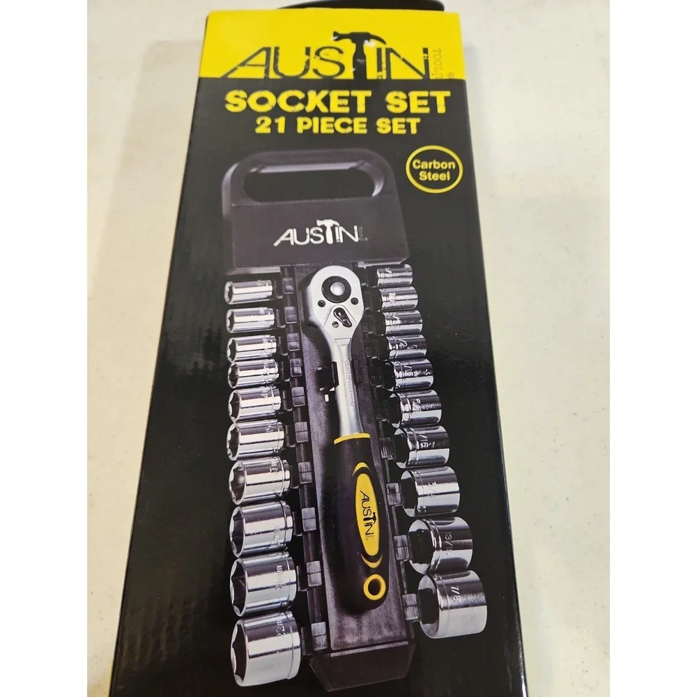 Austin Tools 21 Pc. Socket‎ Set Carbon Steel New In Box